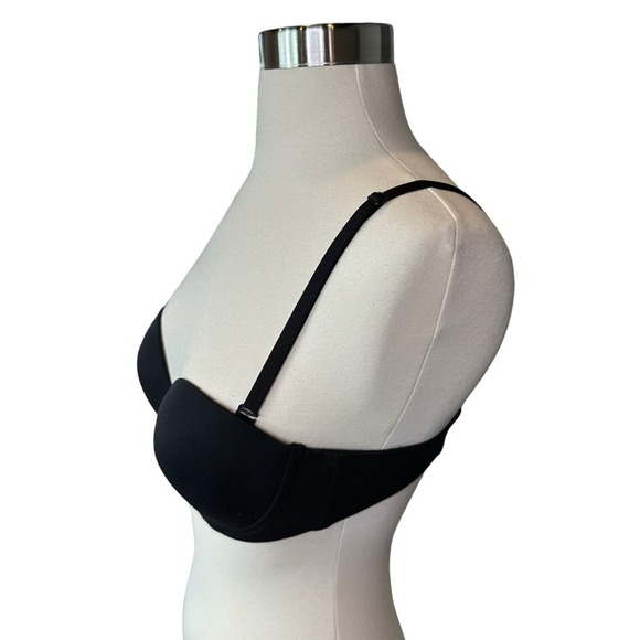 Victorias Secret Convertible Strapless Bra Womens Padded Push Up Wired Black 34B - Picture 8 of 11